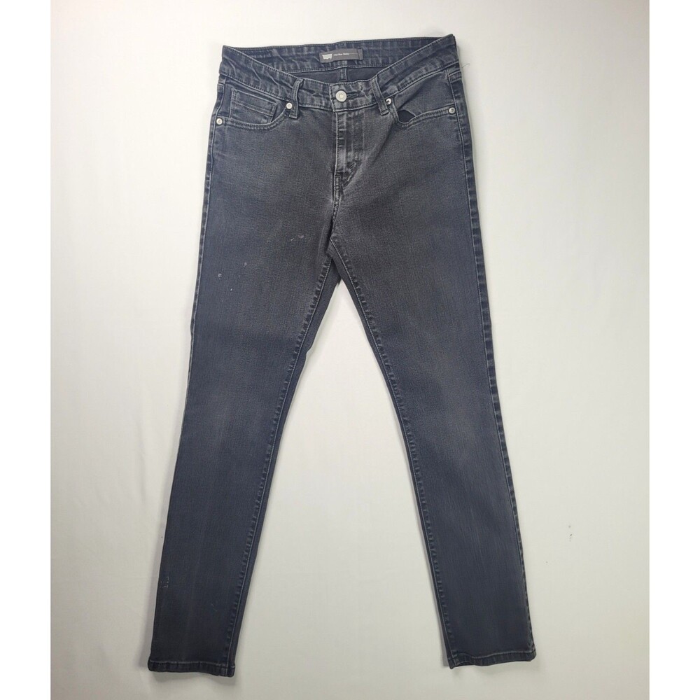 Levi's Women's Mid Rise Skinny Jeans Size 8M Stretch Washed Black Gray